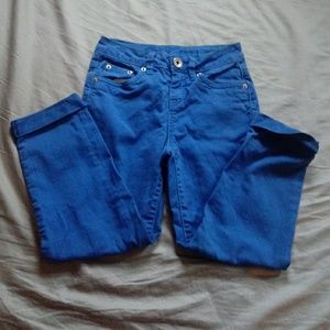 Justice size 10 Slim blue Cropped stretch jeans